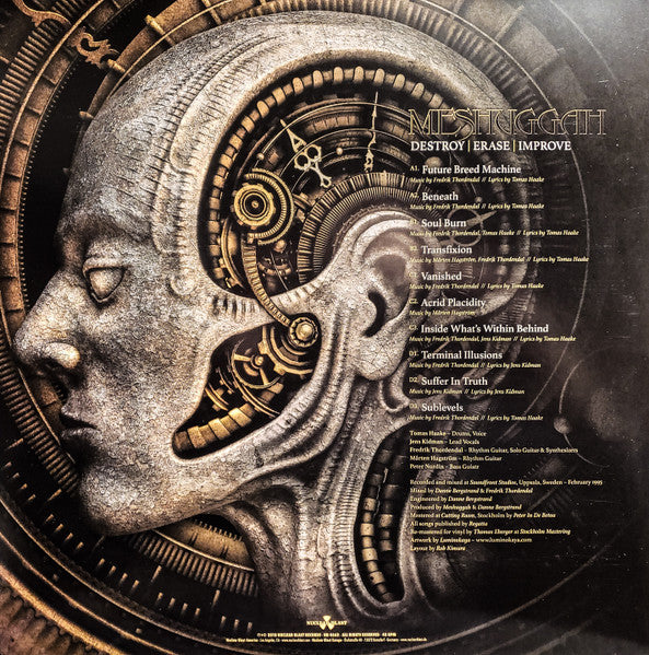 Meshuggah : Destroy Erase Improve (LP,45 RPM,Album,Limited Edition,Reissue,Remastered)