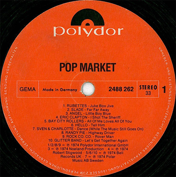 Various : Pop Market 1 (LP,Compilation)
