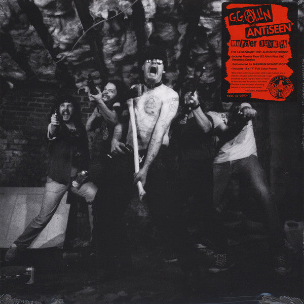 GG Allin + Antiseen : Murder Junkies (LP,Album,Reissue,Remastered)