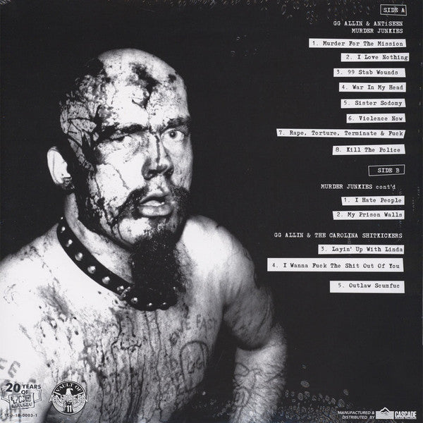 GG Allin + Antiseen : Murder Junkies (LP,Album,Reissue,Remastered)