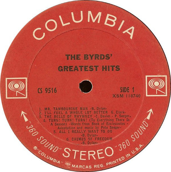 Byrds, The : The Byrds' Greatest Hits (LP,Compilation,Stereo)