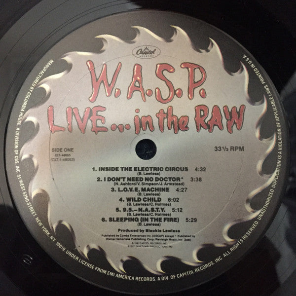 W.A.S.P. : Live... In The Raw (LP)