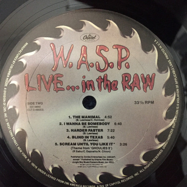 W.A.S.P. : Live... In The Raw (LP)