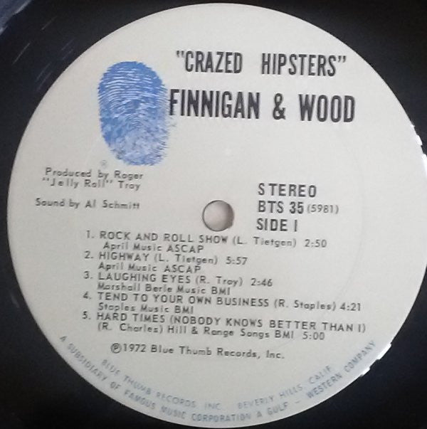 Finnigan And Wood : Crazed Hipsters (LP,Album,Stereo)