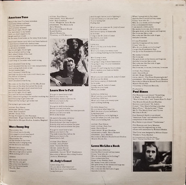 Paul Simon : There Goes Rhymin' Simon (LP,Album)