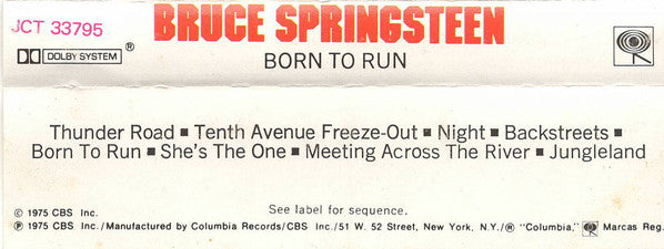 Bruce Springsteen : Born To Run (Album)