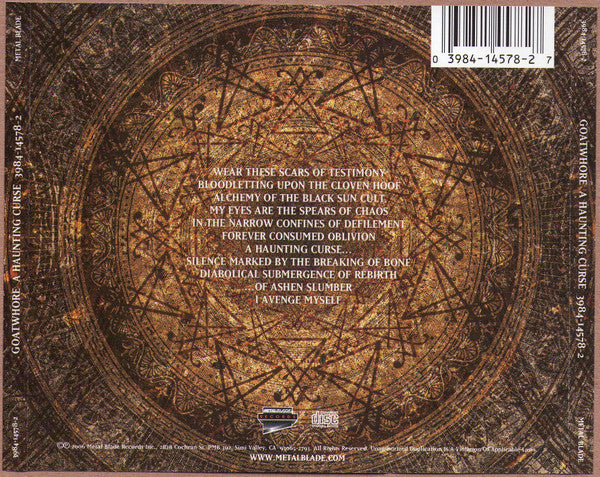 Goatwhore : A Haunting Curse (Album)
