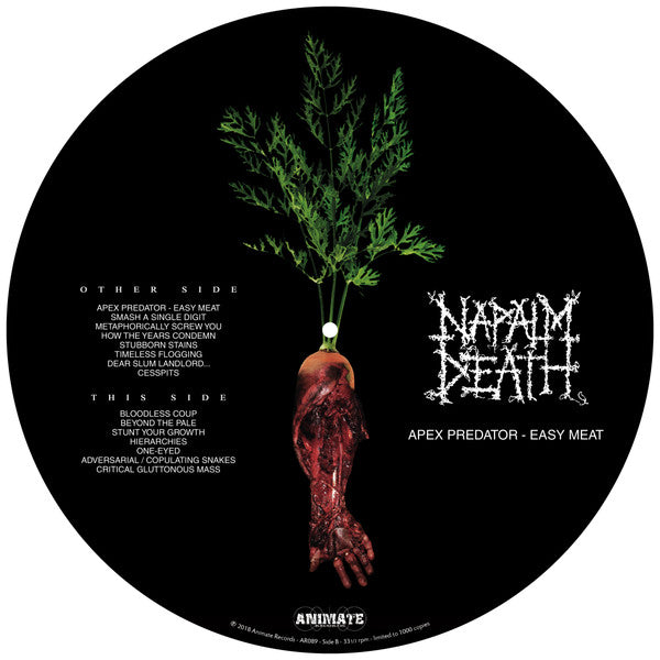 Napalm Death : Apex Predator - Easy Meat (LP,Album,Limited Edition,Picture Disc,Reissue)