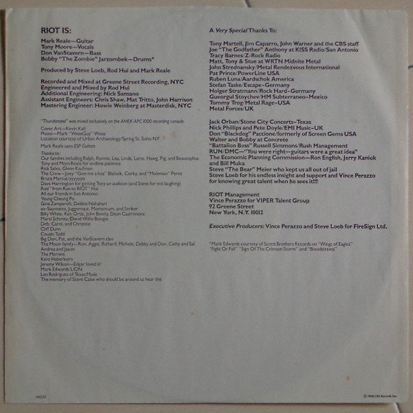 Riot (4) : ThunderSteel (LP,Album)