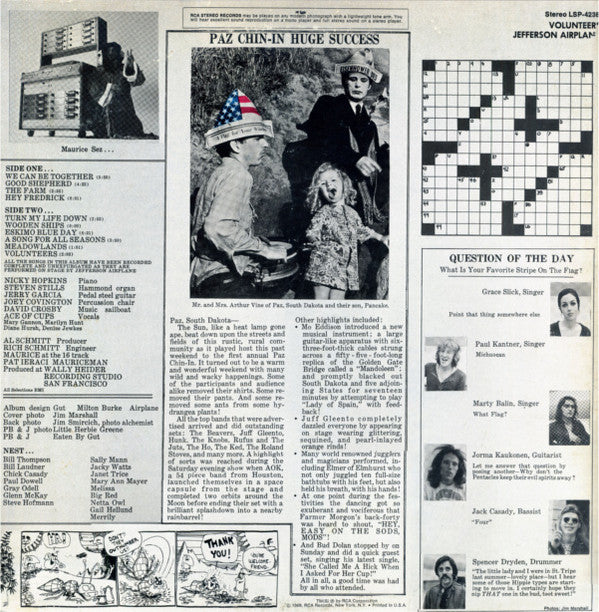 Jefferson Airplane : Volunteers (LP,Album)