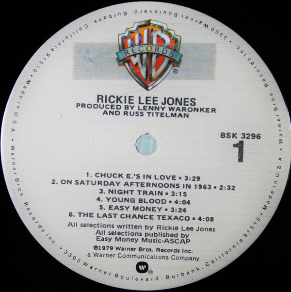 Rickie Lee Jones : Rickie Lee Jones (LP,Album,Stereo)