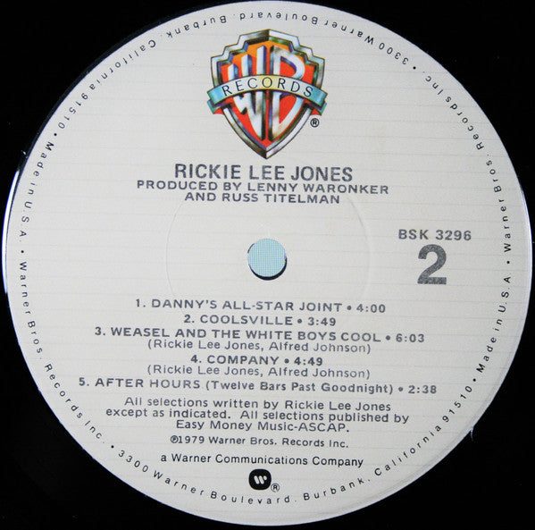 Rickie Lee Jones : Rickie Lee Jones (LP,Album,Stereo)