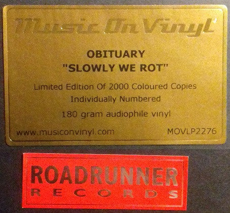 Obituary : Slowly We Rot (LP,Album,Limited Edition,Numbered,Reissue)