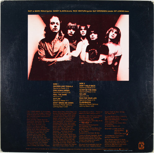 Riot (4) : Fire Down Under (LP,Album,Club Edition)