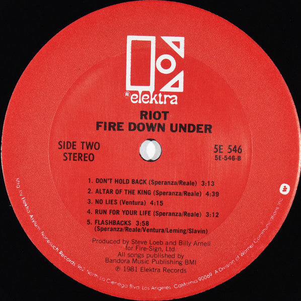 Riot (4) : Fire Down Under (LP,Album,Club Edition)