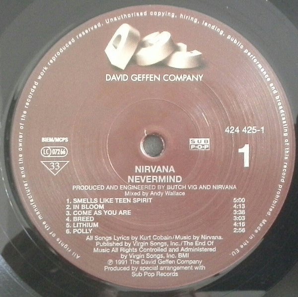Nirvana : Nevermind (LP,Album,Reissue,Remastered)