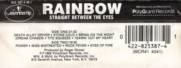 Rainbow : Straight Between The Eyes (Album)