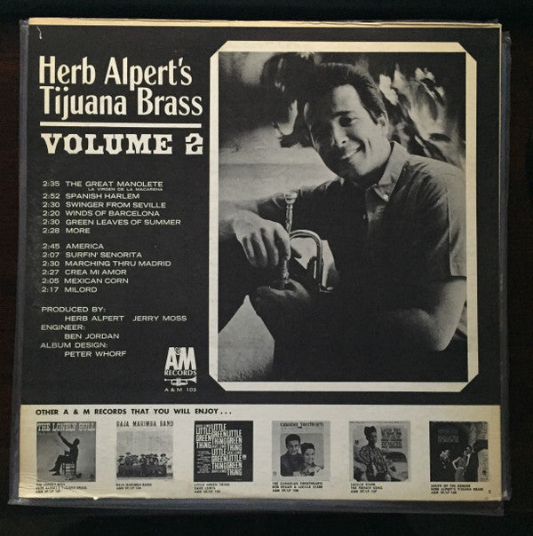 Herb Alpert & The Tijuana Brass : Herb Alpert's Tijuana Brass, Vol. 2 (LP,Stereo)