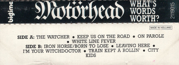 Motörhead : What's Words Worth? - Recorded Live (Album,Stereo)