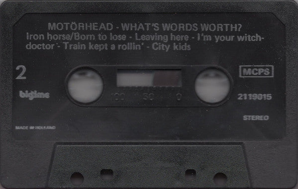 Motörhead : What's Words Worth? - Recorded Live (Album,Stereo)