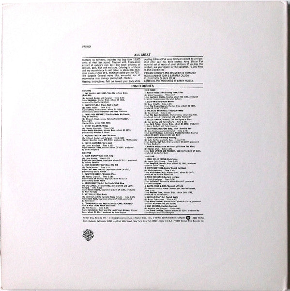 Various : Burbank's Finest - 100% All Meat (LP,Compilation,Sampler,Stereo)