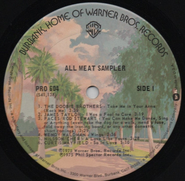 Various : Burbank's Finest - 100% All Meat (LP,Compilation,Sampler,Stereo)