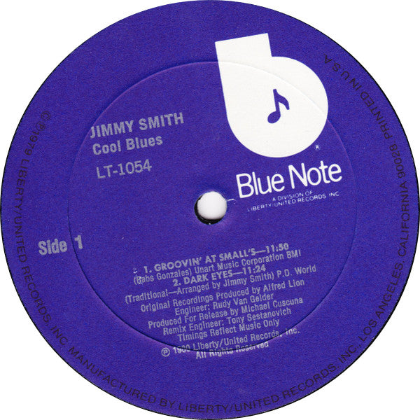 Jimmy Smith : Cool Blues (LP,Album,Mono)
