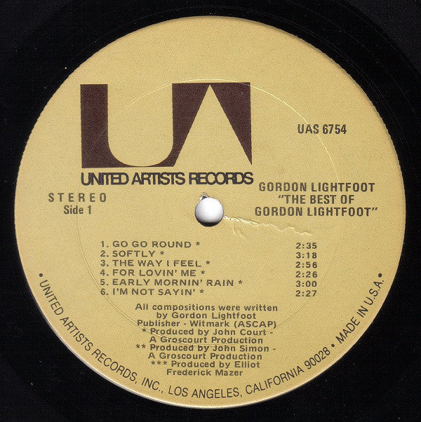 Gordon Lightfoot : The Best Of Gordon Lightfoot (LP,Compilation)