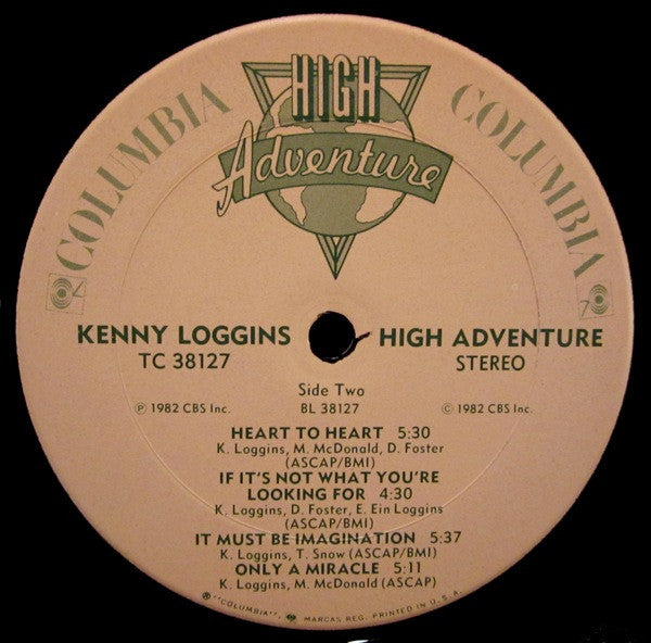 Kenny Loggins : High Adventure (LP,Album,Stereo)