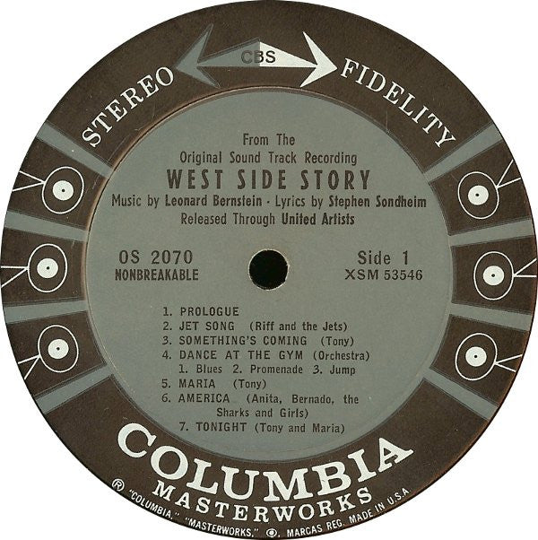 Leonard Bernstein : West Side Story (The Original Sound Track Recording) (LP,Album,Stereo)