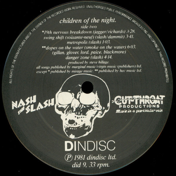 Nash The Slash : Children Of The Night (LP,Album)