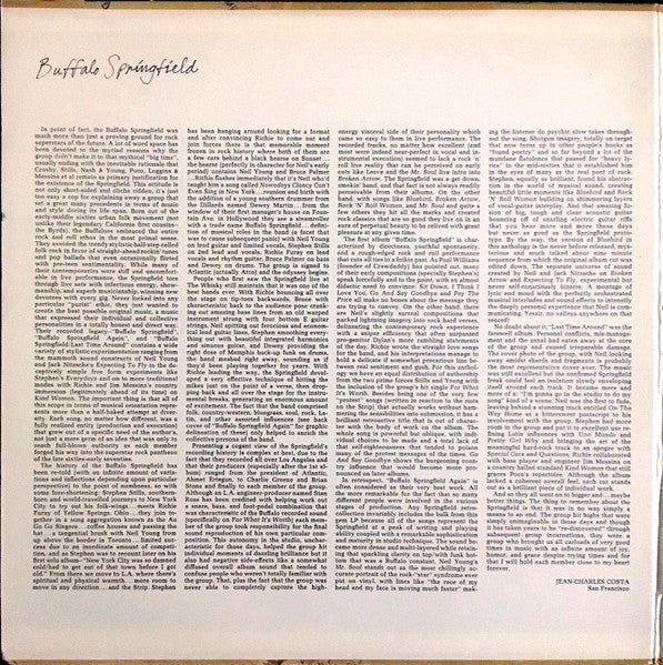 Buffalo Springfield : Buffalo Springfield (LP,Compilation,Stereo)