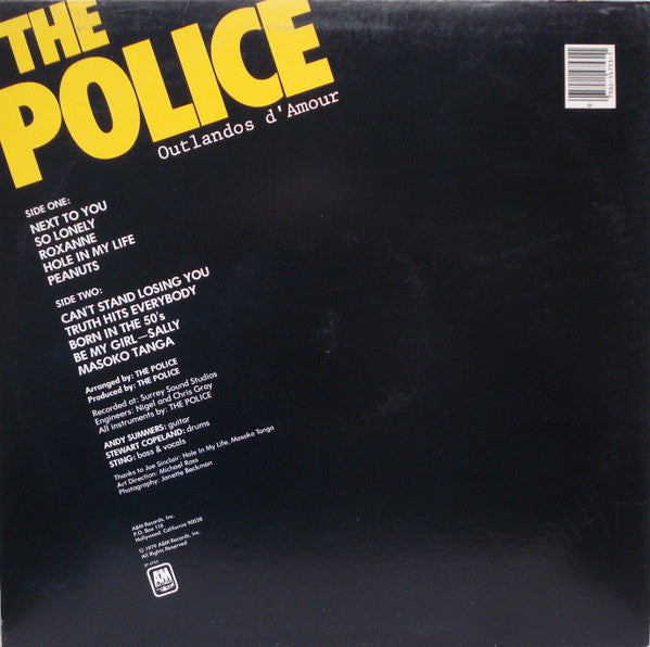 Police, The : Outlandos D'Amour (LP,Album)