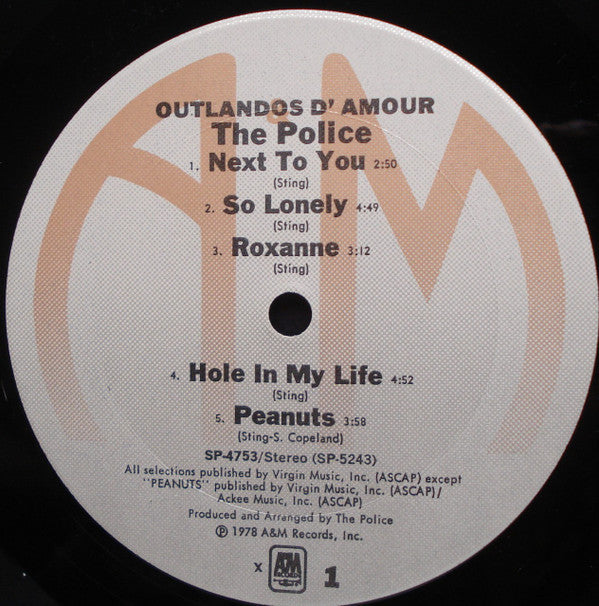 Police, The : Outlandos D'Amour (LP,Album)