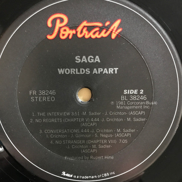 Saga (3) : Worlds Apart (LP,Album,Stereo)