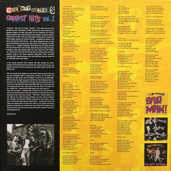 Cockney Rejects : Greatest Hits Vol. 1 (LP,Album,Reissue)