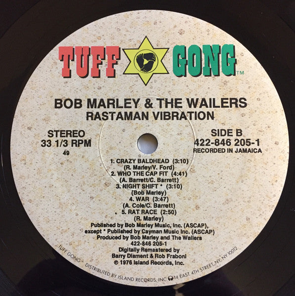 Bob Marley & The Wailers : Rastaman Vibration (LP,Album,Reissue,Remastered)