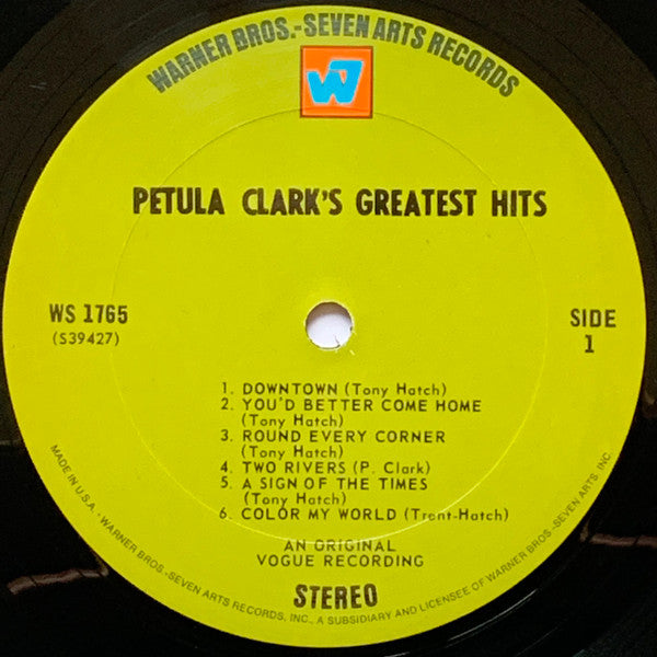 Petula Clark : Petula Clark's Greatest Hits, Vol. 1 (LP,Compilation,Stereo)
