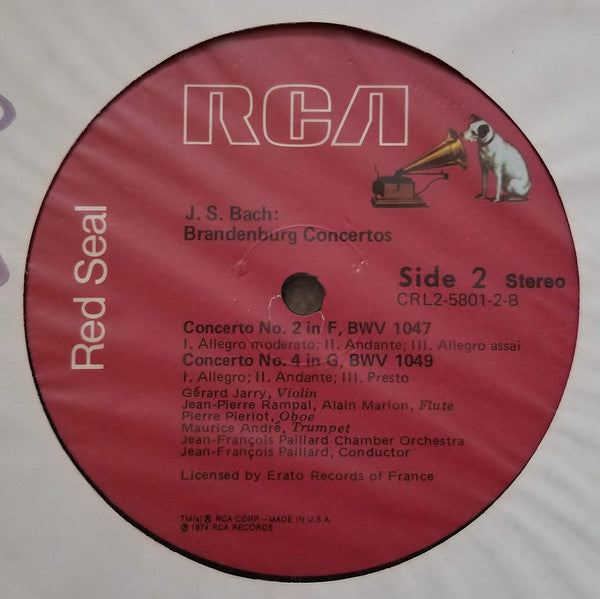 Jean-Pierre Rampal, Maurice André, Johann Sebastian Bach, Orchestre De Chambre Jean-François Paillard, Jean-François Paillard : Brandenburg Concertos Complete (LP,Repress,Stereo)