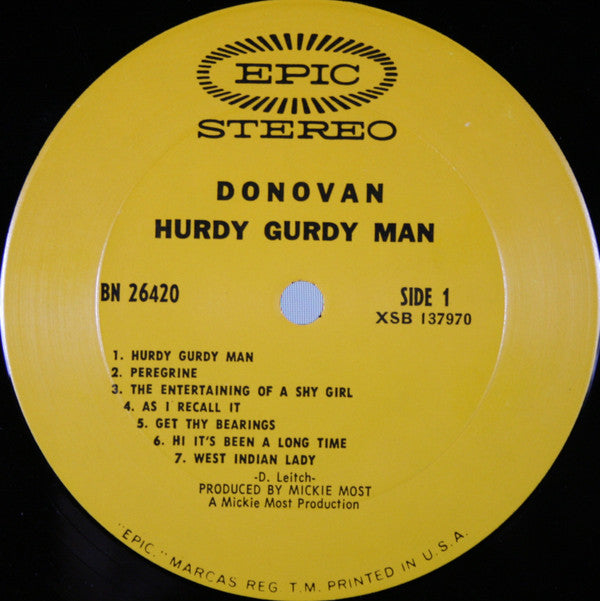 Donovan : The Hurdy Gurdy Man (LP,Album)