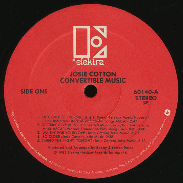 Josie Cotton : Convertible Music (LP,Album)