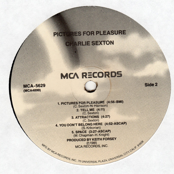 Charlie Sexton : Pictures For Pleasure (LP,Album)