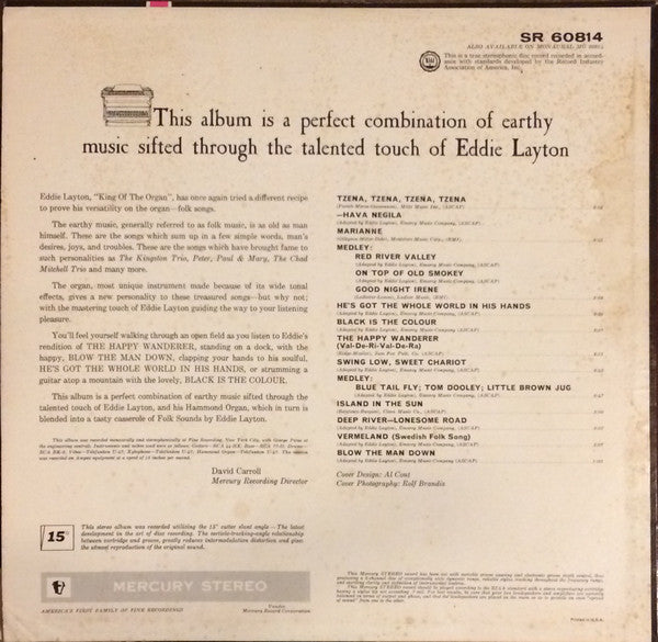 Eddie Layton : Folk Sounds (LP,Album,Stereo)