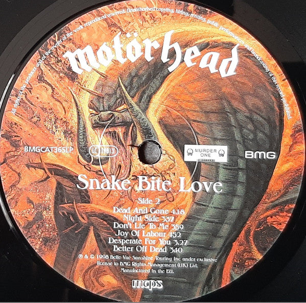 Motörhead : Snake Bite Love (LP,Album,Reissue)