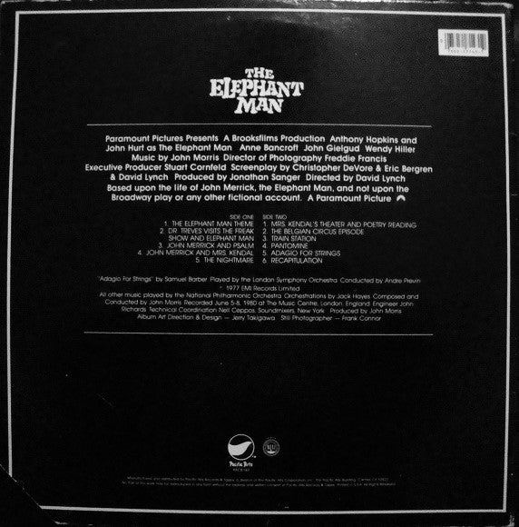John Morris : The Elephant Man (Original Motion Picture Soundtrack) (LP,Album,Stereo)