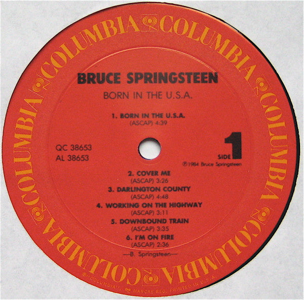 Bruce Springsteen : Born In The U.S.A. (LP,Album,Stereo)