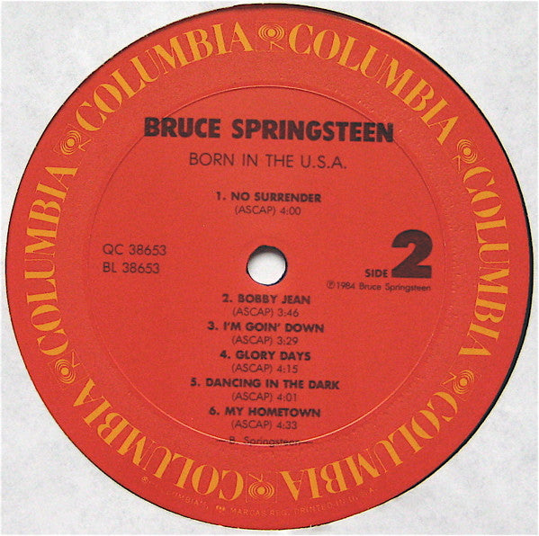 Bruce Springsteen : Born In The U.S.A. (LP,Album,Stereo)