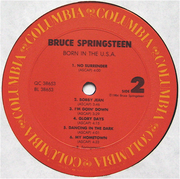 Bruce Springsteen : Born In The U.S.A. (LP,Album,Stereo)