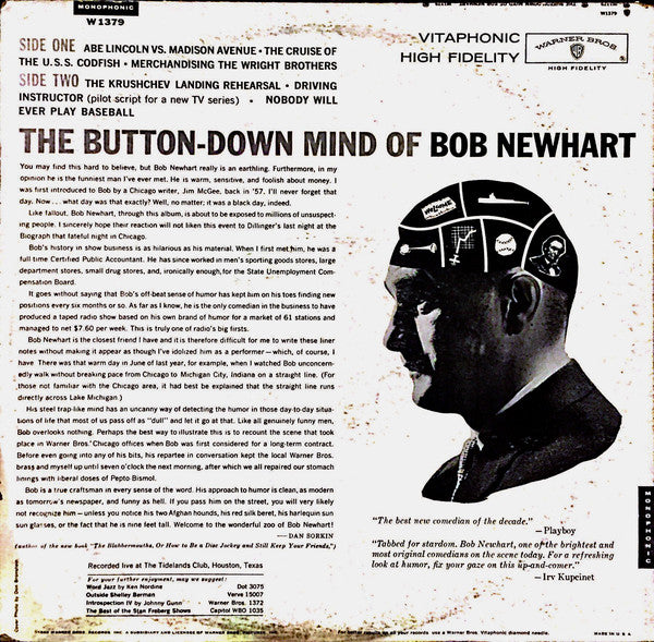 Bob Newhart : The Button-Down Mind Of Bob Newhart (LP,Album,Mono)