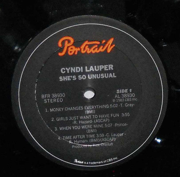 Cyndi Lauper : She's So Unusual (LP,Album,Stereo)